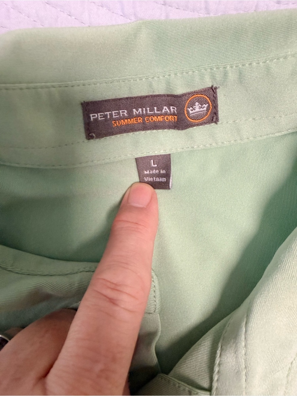 Peter Millar Men's Light Green Polo